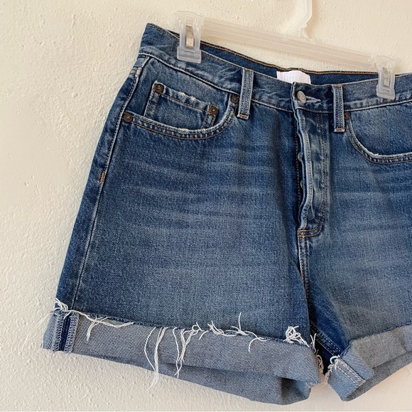 Anthropologie Boyish Monty high rise button fly denim shorts Miss Julie size 27 - Picture 2 of 11